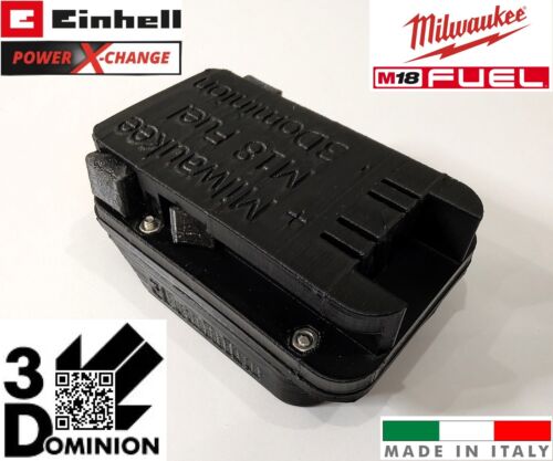 Adattatore da batteria Einhell Power X-Change 18V a utensili Milwaukee M18 Fuel