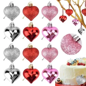 36Pcs Shatterproof Romantic Valentine Ornament New Year - Picture 1 of 12