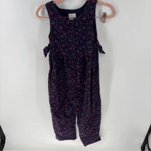 Tuta smanicata vintage Laura Ashley madre e bambino rosso navy floreale anni 90 - Foto 1 di 6