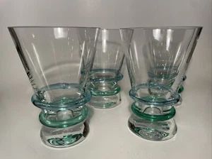 Miller Rogaska Crystal Striped Collection 4 Becher Gläser applizierte Spiralen - Bild 1 von 14