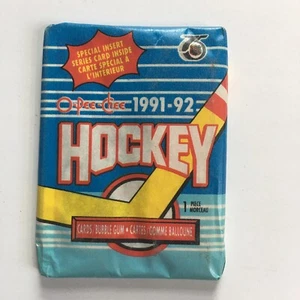 1991-92 O-Pee-Chee NHL Hockey Trading Card Unopened Wax Pack (1) W/Bubble Gum - Picture 1 of 2