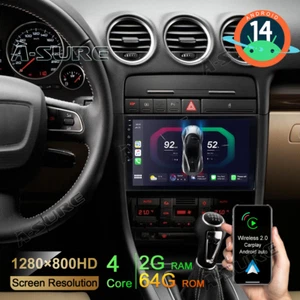 Wireless Carplay Android 14 AutoRadio 2+64GB Navi GPS BOSE für Audi A4 S4 B6 B7 - Bild 1 von 17