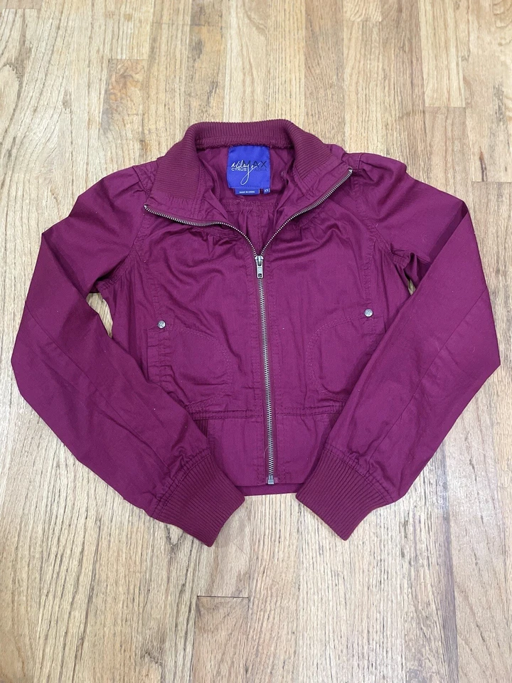 Chaqueta Blazer Abrigo Miley Cyrus, Max Azria, Niñas Mujeres - Borgoña Talla XS Foto 1 de 3