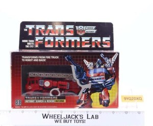 Inferno 100% Complete Boxed UNUSED STICKERS 1985 Action Figure G1 Transformers