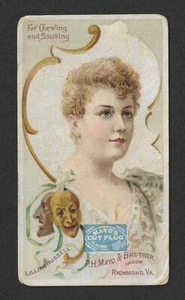 c1880's N295 Mayo Tobacco Card - Fancy Frame Actresses Series - Lillian Russell - Picture 1 of 2