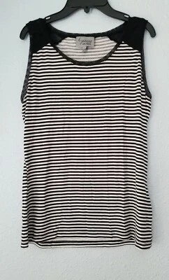 Lynn Ritchie Silver Tank Top - Black and White - Size Medium - Image 1 of 4