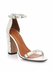 Rebecca Minkoff Mali Tacco Serpente, Crema/Nero Taglia 8 M - Foto 1 di 3
