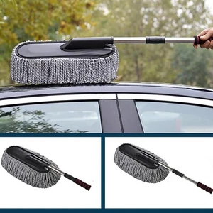 Extendable Handle Microfiber Car Duster with External Scratch Free Car Towel - Picture 1 of 7