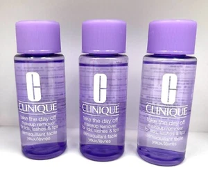 Lot 3: Clinique Take the Day Off Makeup Remover Eyes & Lips 50ml *3=150ml/5.1 oz - Picture 1 of 4