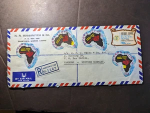 1969 Registered Sierra Leone Airmail Cover Freetown to Hamburg West Germany - Picture 1 of 2