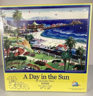 Rompecabezas Sunsout Un día en el sol 1000 piezas Alexander Chen 56330 muelle de Santa Mónica Foto 1 de 4
