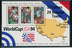 US Stamp #2837 World Cup 1994 - Souvenir Sheet - MNH - CV $4.50 - Picture 1 of 1
