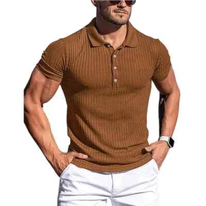 Sommer Polo Herren Fitness Elastizität Kurzarm Poloshirts Männer Herrenhemden - Bild 1 von 20