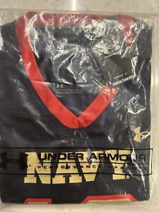 Under Armour #12 Navy Navy Midshipmen USMC Premier Special Game Jersey Youth M