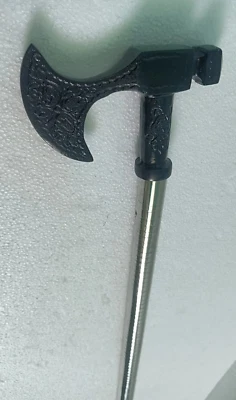 Black Axe Stainless Silver Steel Walking Stick Hiking Stick Cane Gift For Him Foto 1 de 4