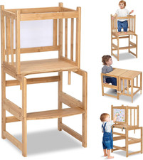 COSYLAND Sgabello Da Cucina 3 in 1 per Bambini, Torre in Piedi per Bambini, Banc