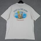 Tommy Bahama Shirt Mens Large White Relax Just A Splash Tequila Lime Marlin SS