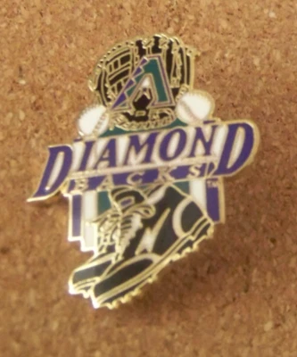 Arizona Diamondbacks mitt balls spikes lapel pin 1995 MLB c43491 - Image 1 of 4