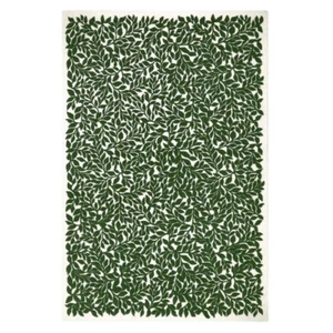 Green Leafy Handmade Tufted Rug Wool Rug - Picture 1 of 8