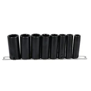 Juego de 8 piezas de enchufes de impacto SAE AF imperial profundo de 3/8"" - 13/16 - Imagen 1 de 6