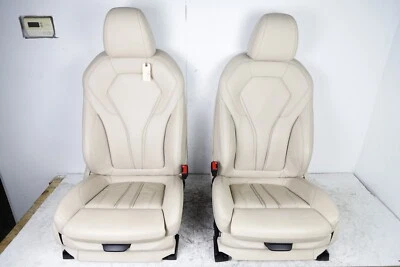 2017-2020 BMW 530I 540I G30 FRONT SEATS LEFT & RIGHT COMPLETE CANBERRA BEIGE 44K Foto 1 de 4