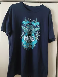 moe. Rock Band Music Red Cotton T-shirt Size L Blue 2018 Concert Tour - Picture 1 of 5