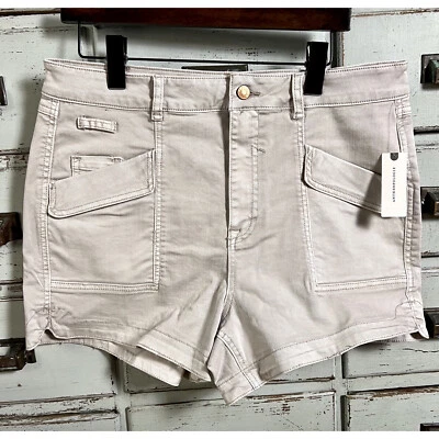 Nuevo con etiquetas Nuevo $88 Anthropologie Pilcro Ultra Alto Tiro Clásico Modesto Piedra Pantalones Cortos 32 Foto 1 de 4