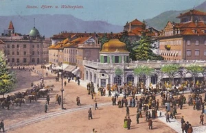 Bozen AK 1915 Pfarr- und Walterplatz Zensur Südtirol Italien Italia 2408048 - Picture 1 of 2