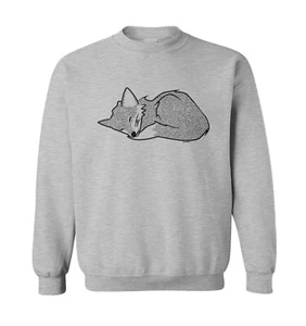 Sleeping Fox - Cute Adorable Animal Canine Wolf Dog Toddler Crewneck Sweater - Picture 1 of 5