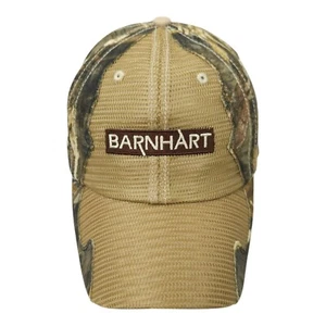 Barnhart Mesh Strapback Cap Tan Camo Curved Brim Hunter Trucker Baseball Hat - Picture 1 of 13