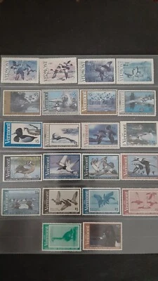 Vermont Duck Stamps 1986-2007 (22 stamps) All Mh - Image 1 of 2