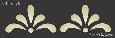 Stencil Joanie Colonial 6" T Folk Art Tulip Border Prim Farmhouse Wall DIY Signs - Image 1 of 4