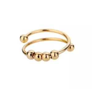 Unisex verstellbarer Anti-Angst-Relief Spinnen Handschmeichler drehbarer goldener Farbring - Bild 1 von 9