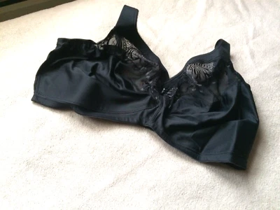 Sujetador GLAMORISE BBW 52i Magic Lift negro bordado copa suave estilo 1016 nuevo sin etiquetas Foto 1 de 4