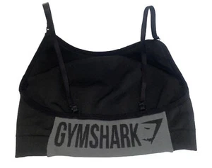 GYMSHARK Workout Sport Gym BH Top Größe M schwarz mit Logo - Bild 1 von 3