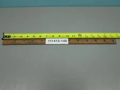 Barra Bus Cobre 17 5/8" Largo 1" Ancho 1/4" Grueso Rectangular Perforada Foto 1 de 2