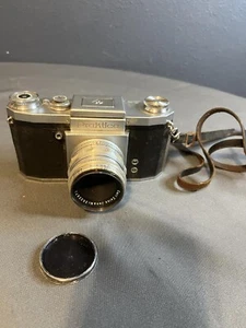 Vintage Praktica FX 35mm Film SLR Camera w/ Tessar 50mm 3.5 Lens (Read Below) - Picture 1 of 6
