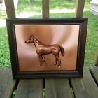 Vintage 70s 3D Copper Wall Art Horse Stallion Equestrian Mid Century Modern MCM