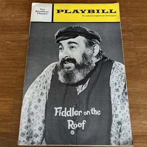 Playbill Fiddler on the Roof 1971 de Paul Lipson en el Teatro Broadway - Imagen 1 de 2