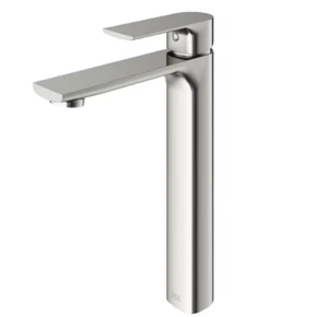 Rubinetto vaso bagno monoforo Vigo Norfolk manico singolo in nichel spazzolato - Foto 1 di 9