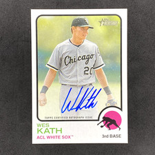 2022 Topps Heritage Minor League #ROA-WK Wes Kath Prospect RC Real One Auto