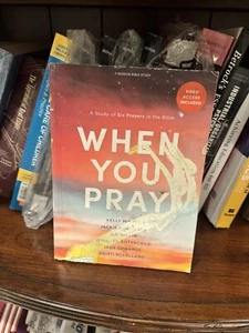 When You Pray Bible Study Book with Video Access SIGNED Card, Bookmark, Like New - Picture 1 of 3