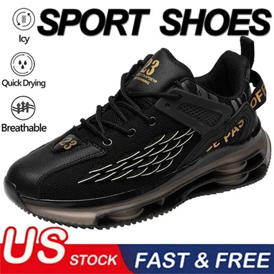 Mens Non-slip Comfortable Breathable Sports Shoes Casual Athletic Running Tennis - Image 1 of 4