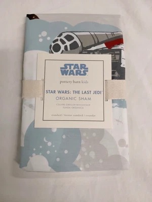 Pottery Barn Kids NEW Star Wars Last Jedi Organic Pillow Sham Standard 20" x 26" - Image 1 of 4