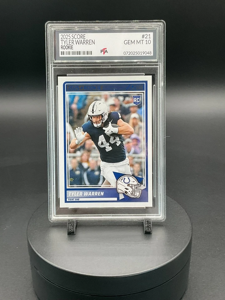 2025 Score Football #21 Tyler Warren Rookie Indianapolis Colts GEM MINT PTA 10🔥 - Image 1 of 2