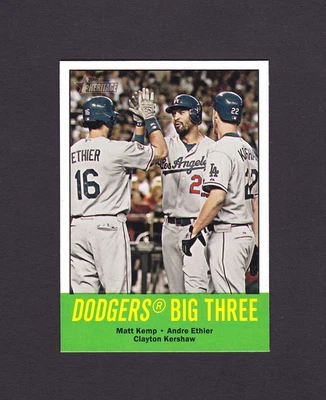 2012 Topps Heritage #412 Dodgers Big Three [NM/MT] [2] - Image 1 of 2