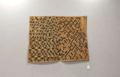 Tela hecha a mano de rafia tejida natural africana Cuban Congo Foto 1 de 2