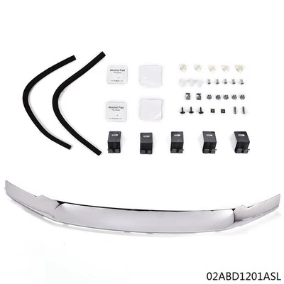 For 2017+ Ford F250 F350 Super Duty Chrome Hood Deflector Bug Shield - Изображение 1 из 2