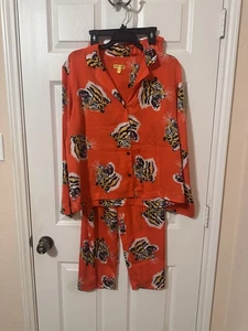Shady Lady Orange Tiger Weich Langarm Nachtwäsche Pyjama Set Größe Medium - Bild 1 von 14