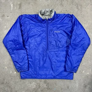 Vintage Patagonia Puffball Pullover Blue 1/2 Zip Das Parka Jacket Puffer Mens XS - Picture 1 of 8